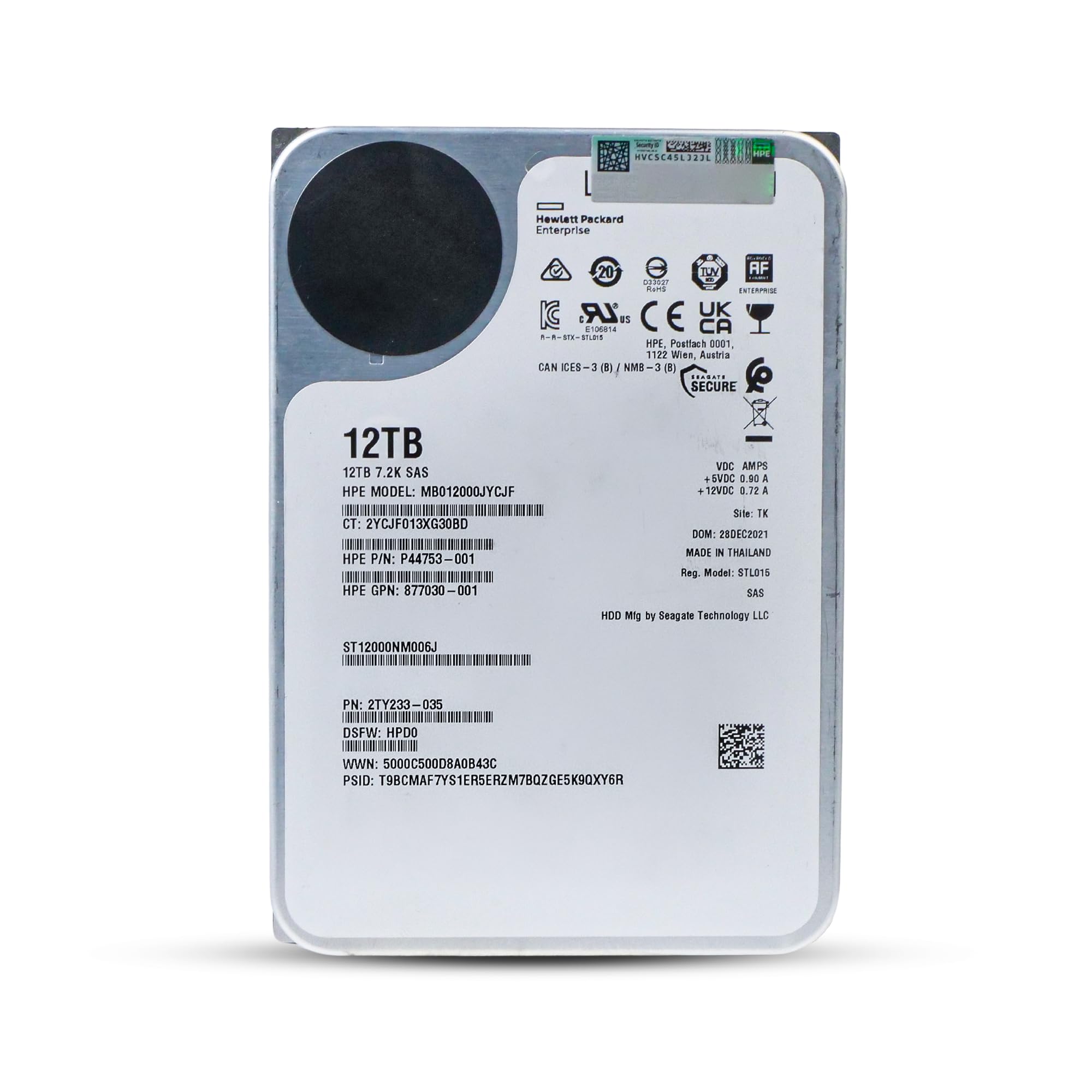 Amazon.com: HP/Seagate Exos X16 ST12000NM006J 12TB 7200 RPM SAS
