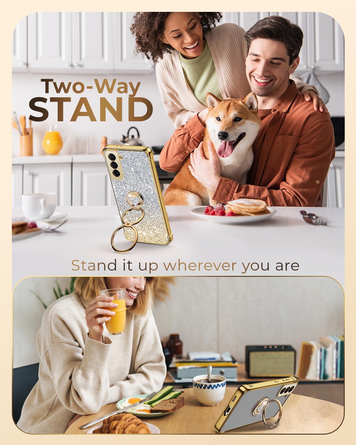 Amazon.co.jp: XYZ Samsung Galaxy S21 Plus用ケース、スタンド付き