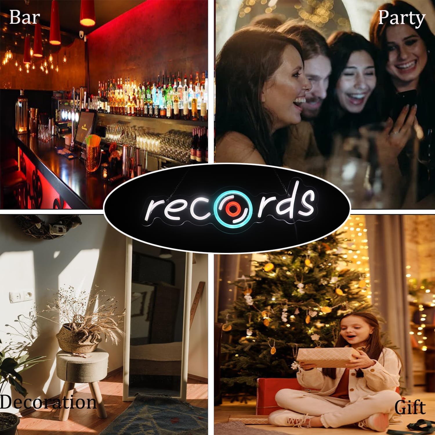 Records Led Sign, Recorder Neon Light, Disc Player Neon Sign, Recording Led Light, Music Show Studio Room Wall Decor, Vinyl Disc Neon Light Bedroom Game Room Wall Art Christmas Birthday Gift - Image 9