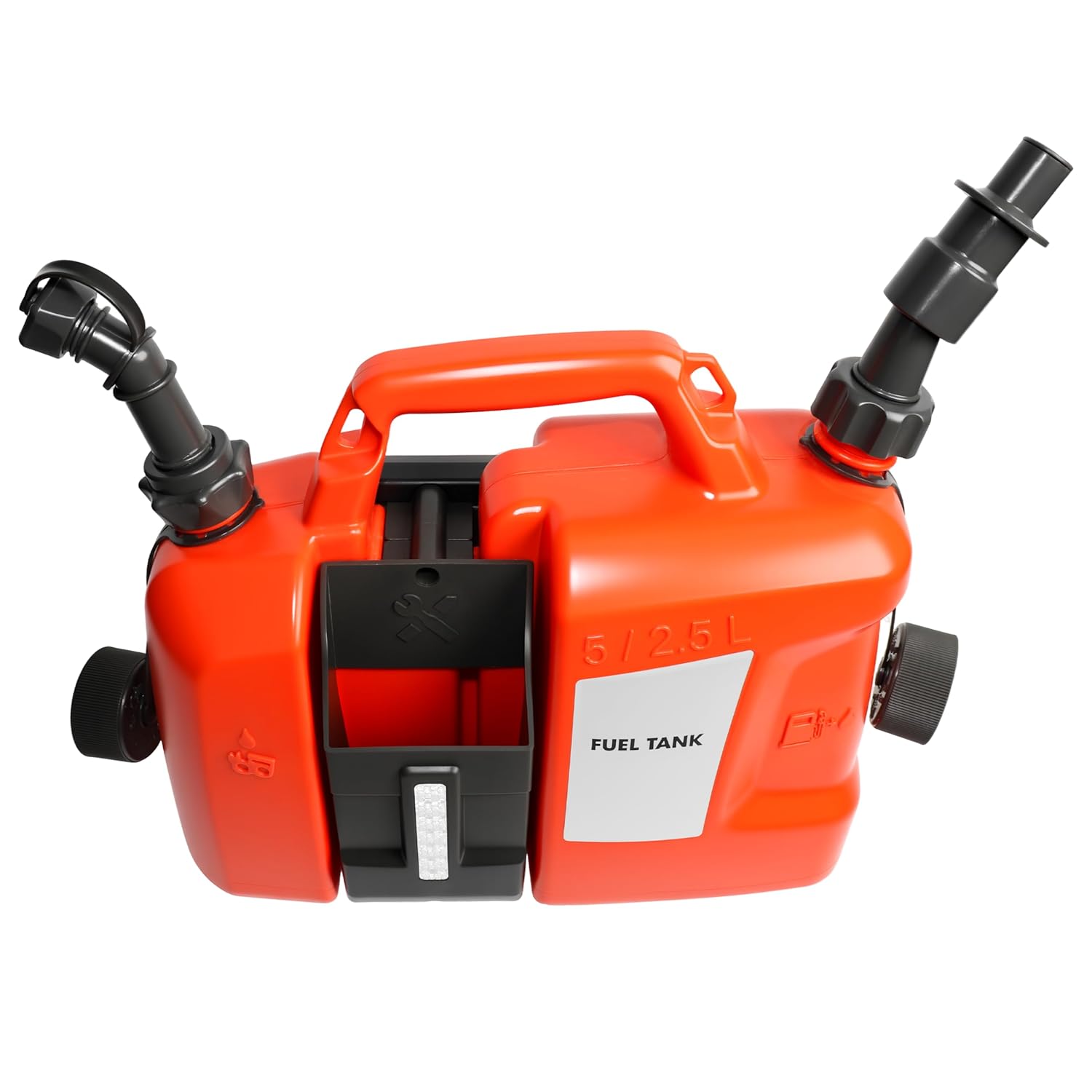 Hedie 580754201 Combined Can 5L + 2.5L Fuel Oil Chain Oil Ratio Storage Containers With 2 Spouts Fit For Husqvar 2 Stroke Engines Chainsaws 440 445 450 Trimmers 122C