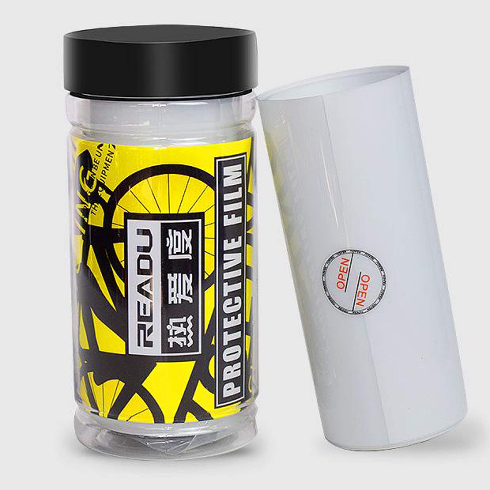 5 Set Transparent Fahrrad Rahmen Protector Bike Tape Wrap Decal Vorgeschnittene Folie Gelbe Box 10x200cm