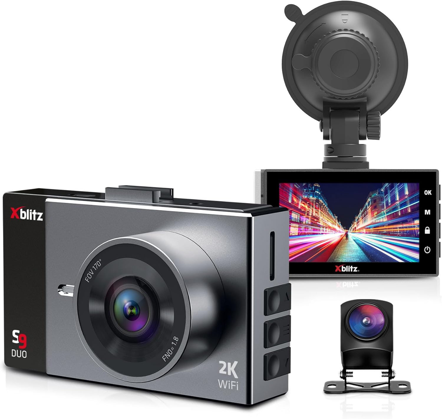 Xblitz S9 Duo Front and Rear Dash Cam Kit