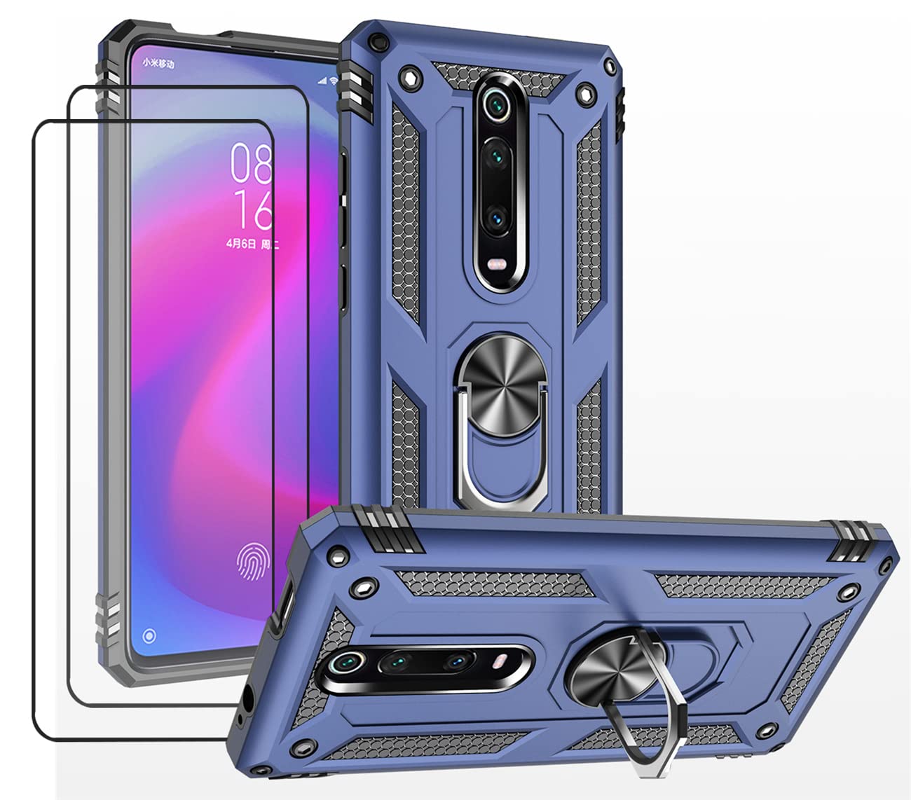 Cover Flip Libro 360° Per Mi 9T Custodia A Libro Flip Cover 360° Per Xiaomi Mi 9T / 9T Pro - Clear View, Nera, Con Specchio Custodia Portafoglio Per Mi9T Pro
