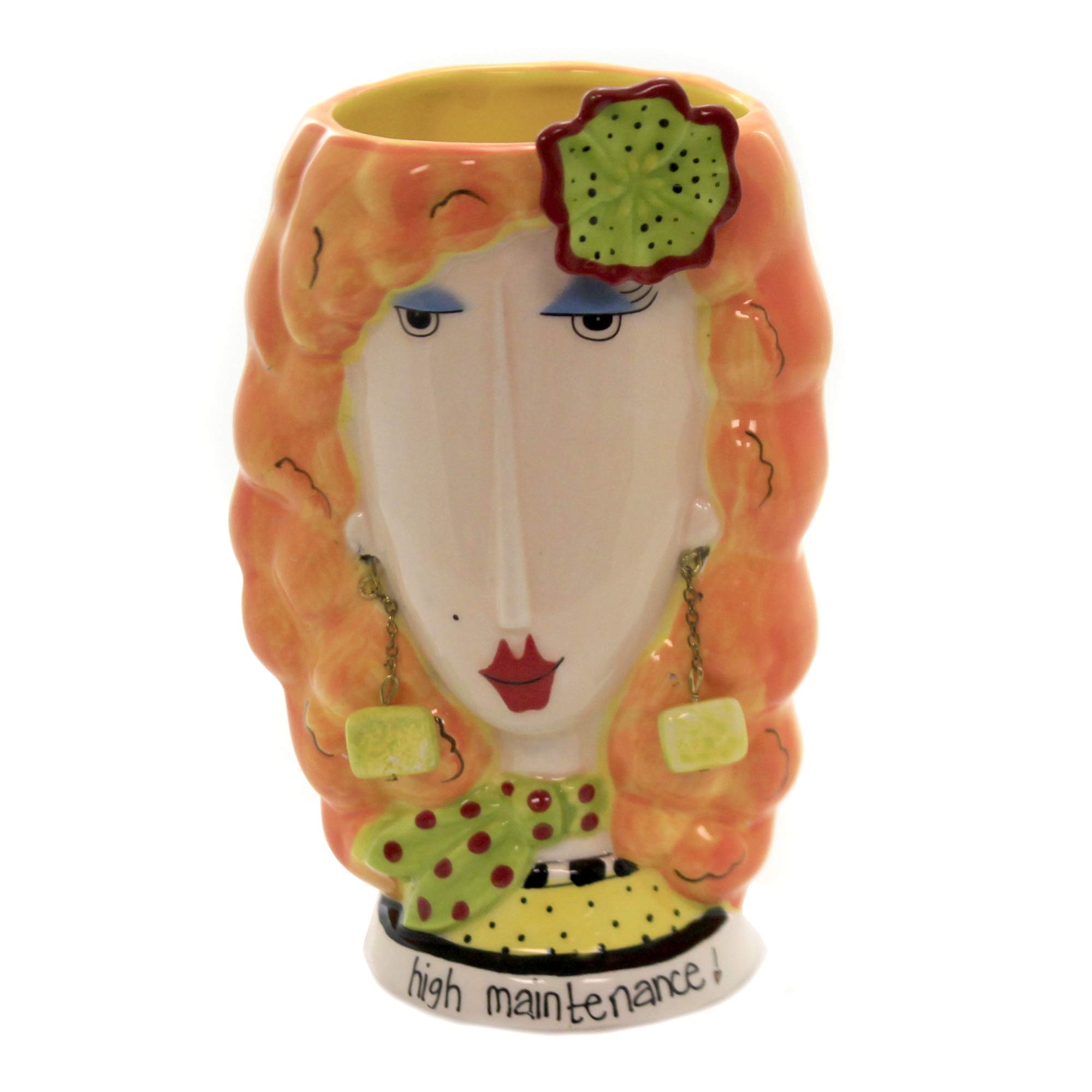 Lady Vase, 6-Inch Tall, Inscription High Maintenance
