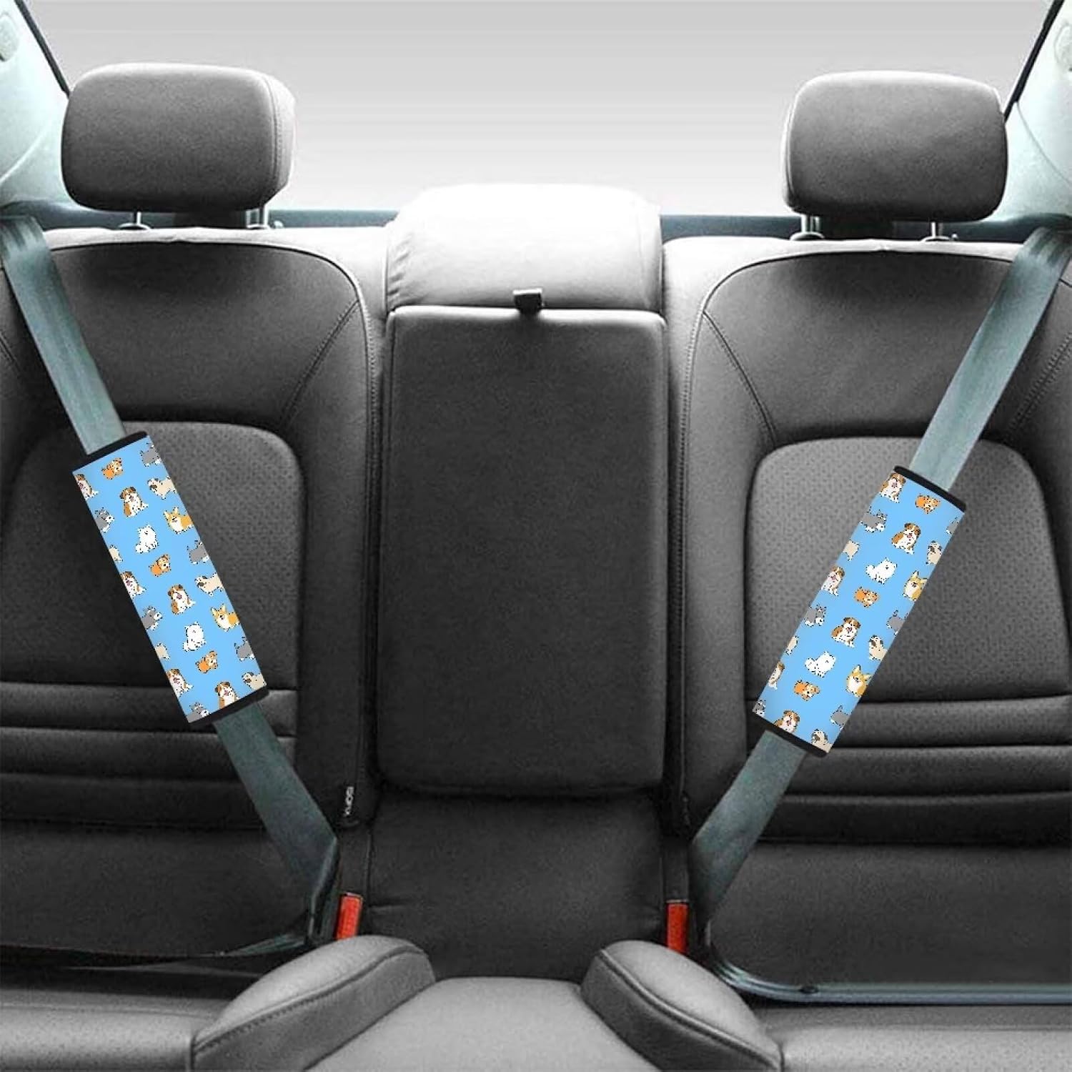 Puppy Car Seatbelt Cushion Blue Cushion for Strap Safe Belt Pads for Car Seatbelt Protector Comfort Safe Belt Shoulder Strap Covers Pads Seat Belt Cover Pad 4 Pack