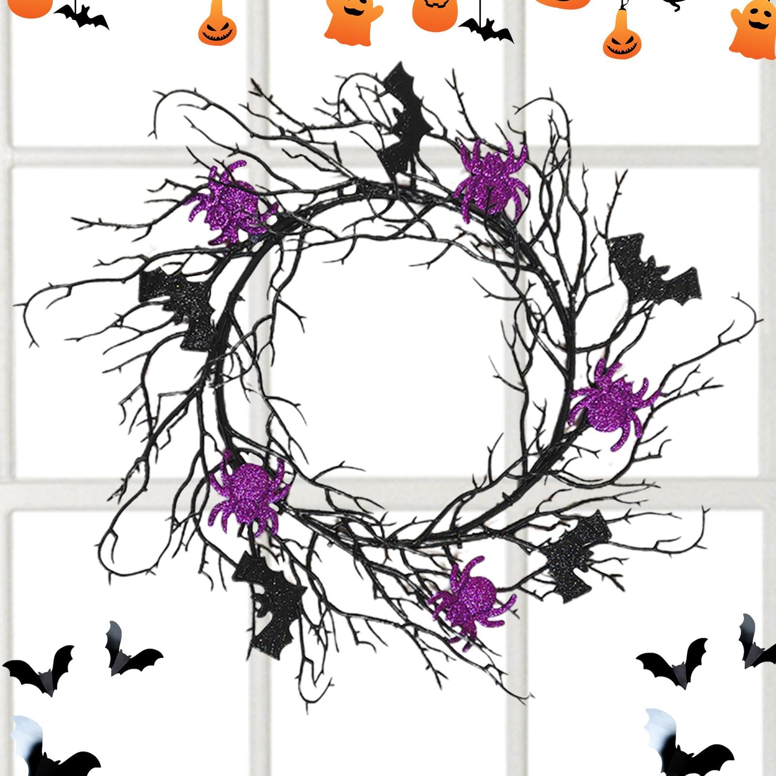Amazon.co.jp: Vziguhk ハロウィン スパイダー リース、コウモリ 