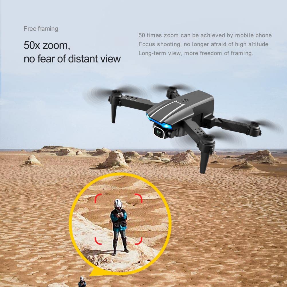 tairong Drohne mit Dual Kamera 4K HD, S65 RC Quadrocopter faltbar Anfänger Erwachsene, GPS Intelligent Return, 2,4 GHz FPV Live, Lange Flugzeit