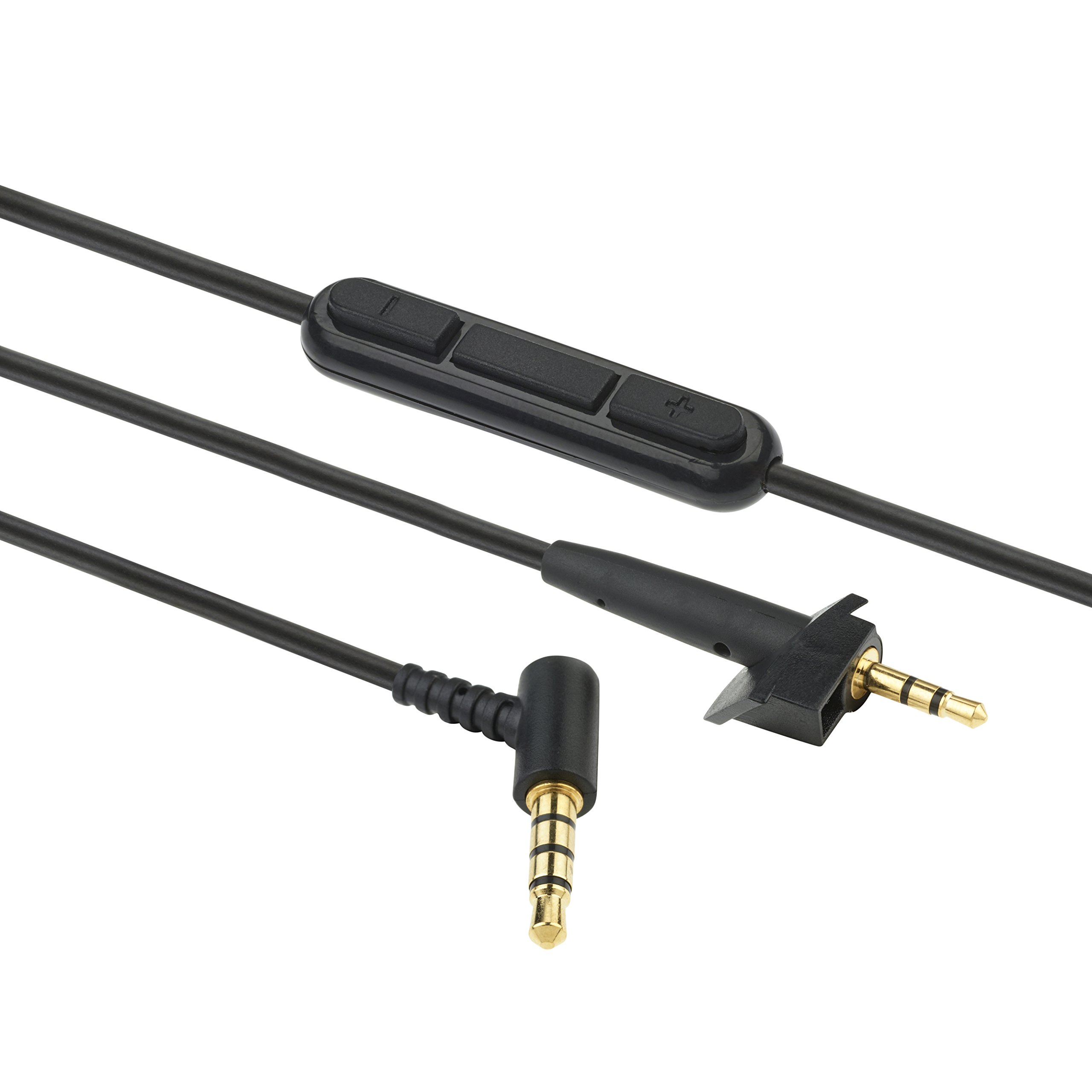 AGS Retail Ltd Audio Cable Compatible with Bose AE2/AE2i/AE2w – Black, 1.2 m Headphone Cable with In-line Remote and Mic, 3.5 mm Earphone Cable w/Gold-Plated Jacks | Stereo Jack Cables
