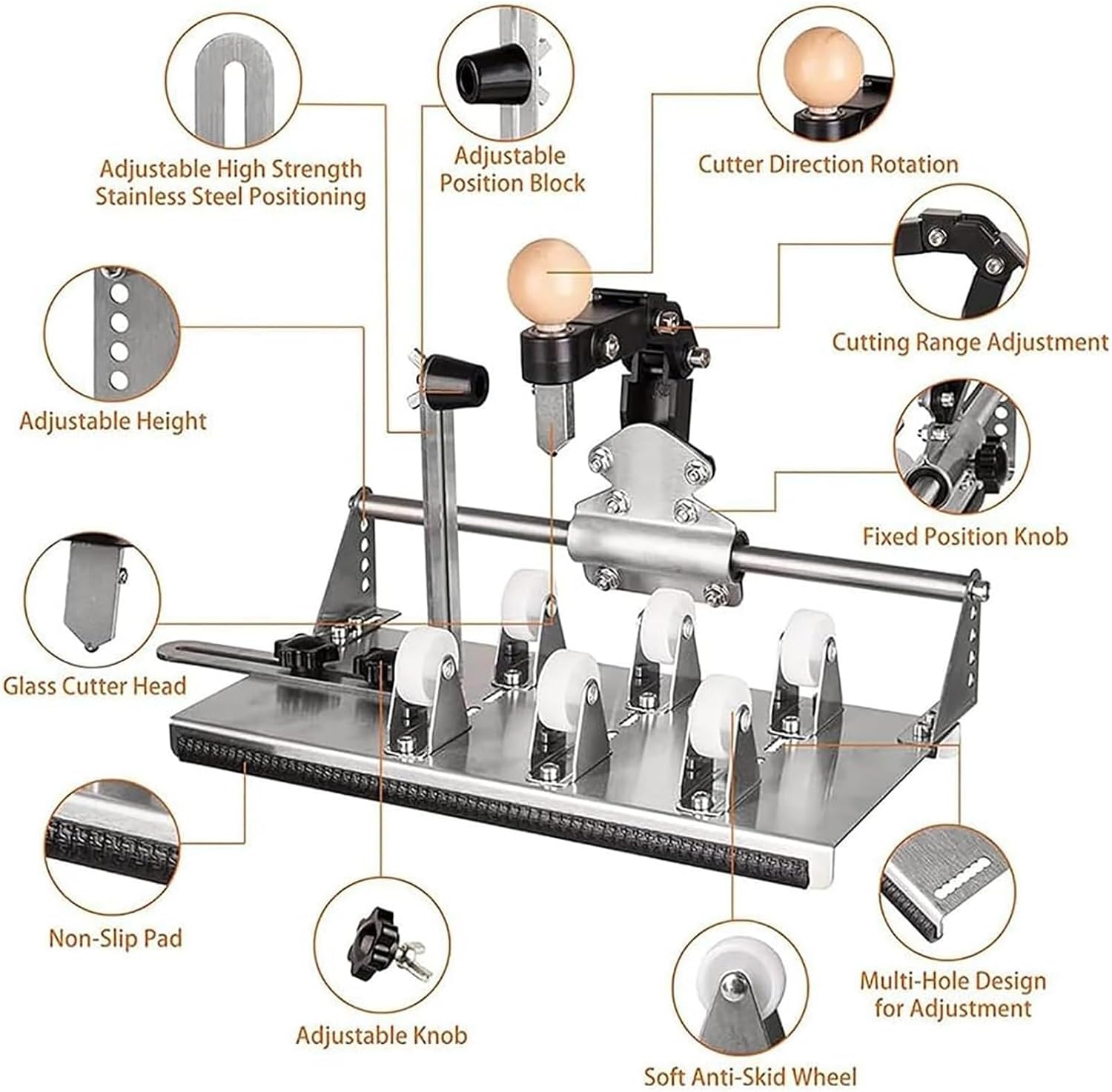 Professional Glass Cutting Tools, DIY Glass Bottle Cutting kit, Suitable for Various Shapes of Glass Bottles