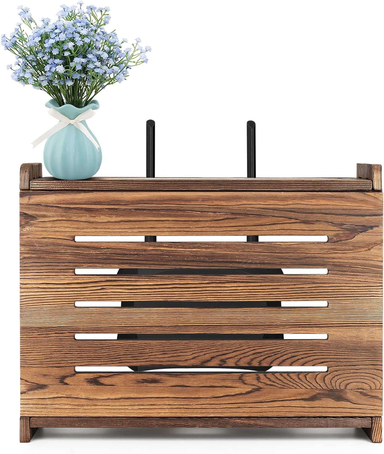 Holz Router Regal Wandmontage WiFi Router Aufbewahrungsbox