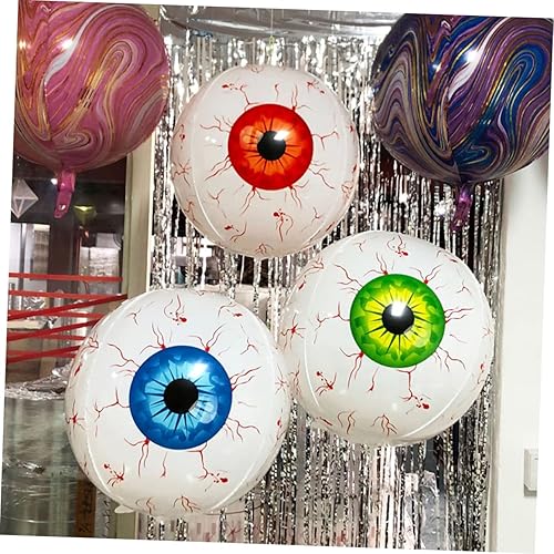 Miniatura 2 de FUNOMOCYA 6 globos oculares de látex, regalos de Halloween, globos de Mylar para decoración de Halloween, globos de miedo, globos oculares
