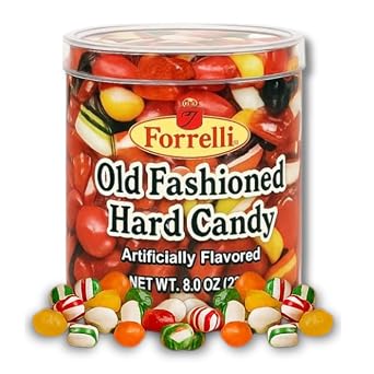 Old Fashioned Hard Candy - Nostalgic Assorted Candy - One 8 oz. Tin