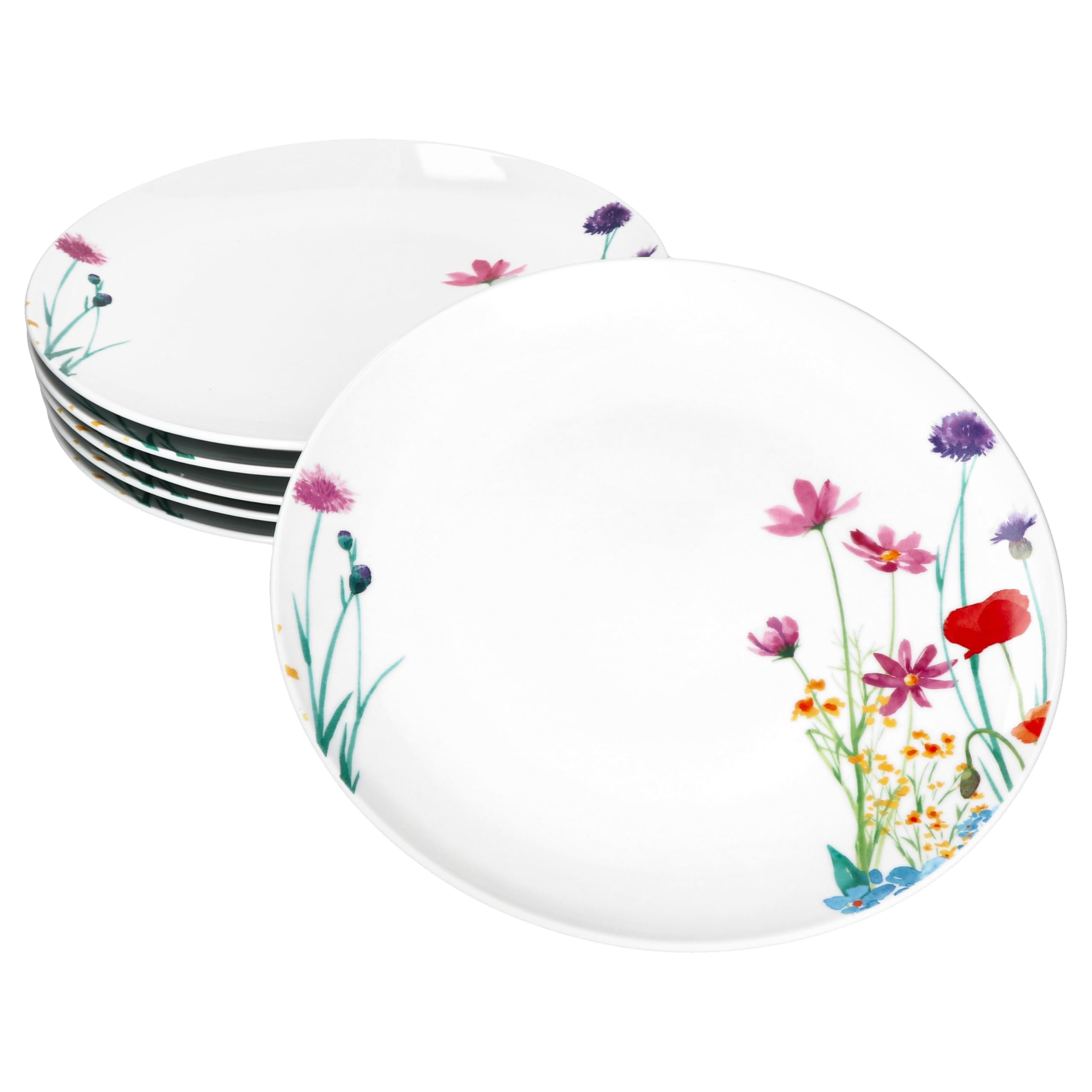 MamboCat Marie Lot de 6 assiettes plates, diamètre : 26,7 cm, en