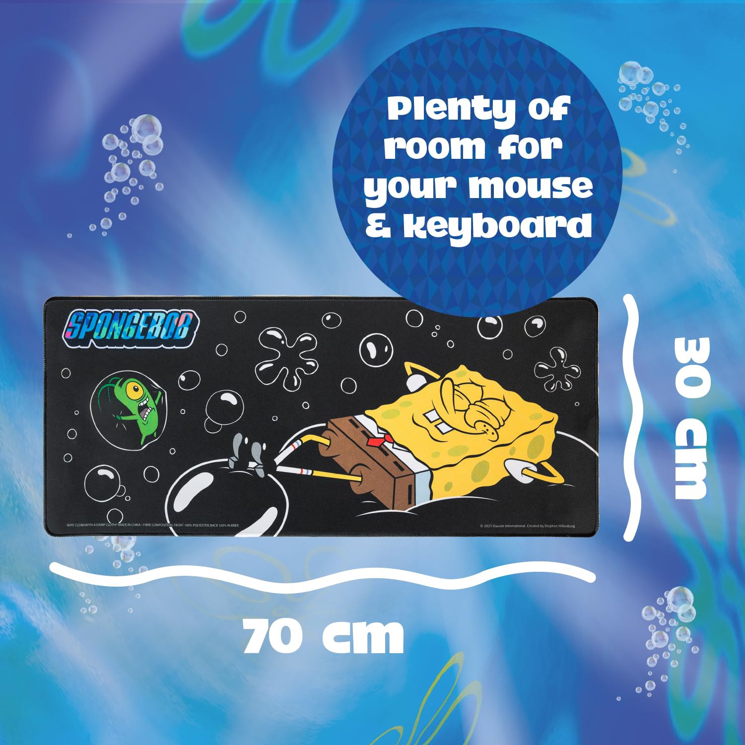 Bob Esponja - Base para escritorio (70 x 30 cm, neopreno)