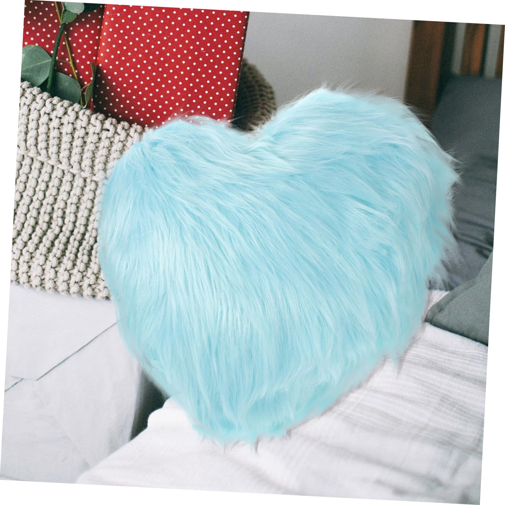 ULTECHNOVO Cuscino a Cuore in Peluche, Morbido, Decorativo per Divano | Peluche e Poliestere, per Camera e Auto, da Abbraccio, Stile Estetico Compatto