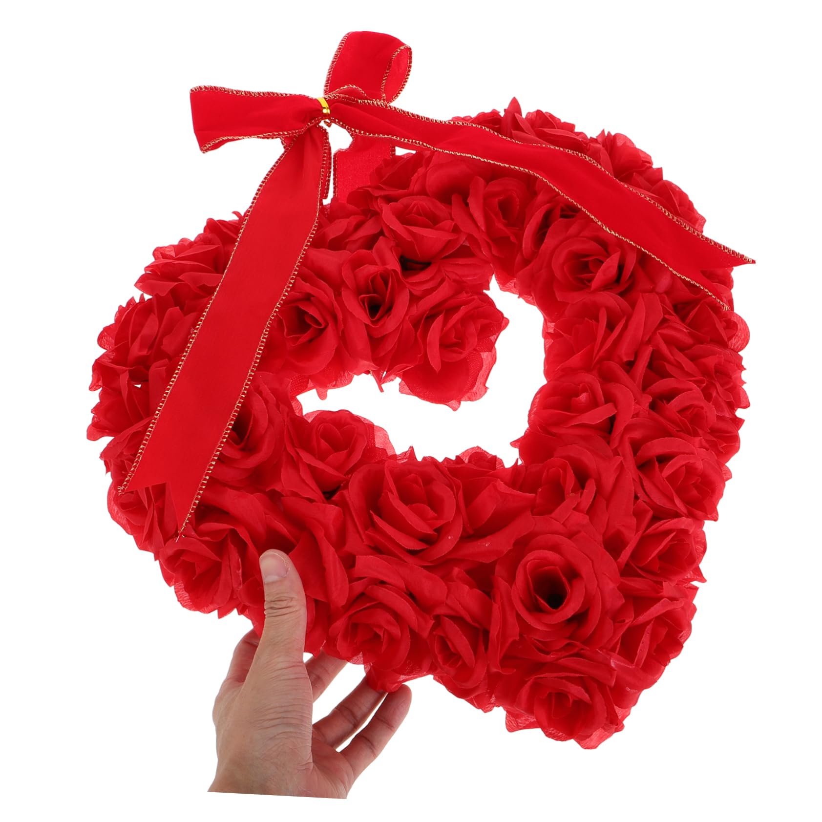 TOPBATHY Guirnalda de Rosas Románticas con Forma de Corazón para El Día de San Valentín para Puerta de Entrada Decoración de Bodas Y Fiestas