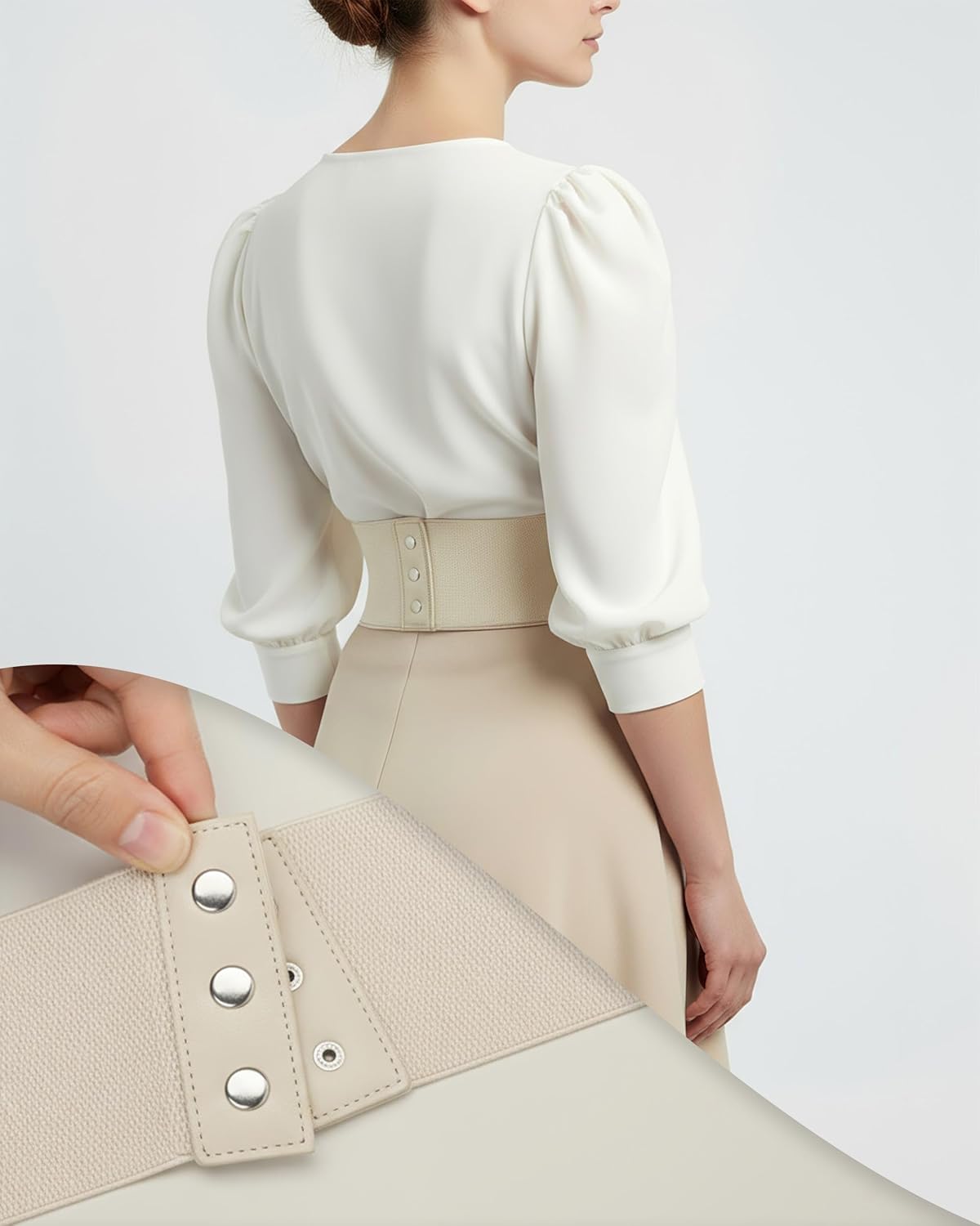 BlackButterfly 5.5 Wide Corset Waspie Elastic Lace Belt - Image 4