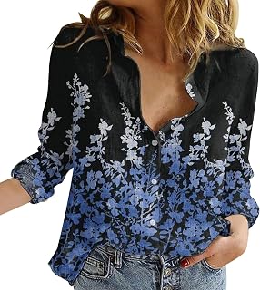 Sachin Women's Short Sleeve Linen Shirt Short Sleeve Aloha Beach Shirt Fit Short Sleeve Casual Dress Shirt（Light Blue，Large）