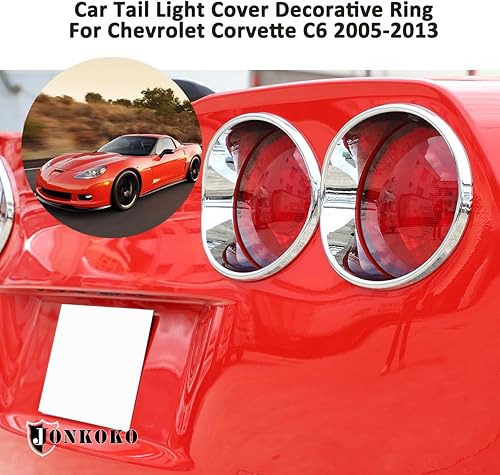 Miniatura 4 de Cubierta de marco de lámpara de faros traseros de automóvil para Chevrolet Corvette C6 2005-2013, luces reflectoras de parachoques trasero,