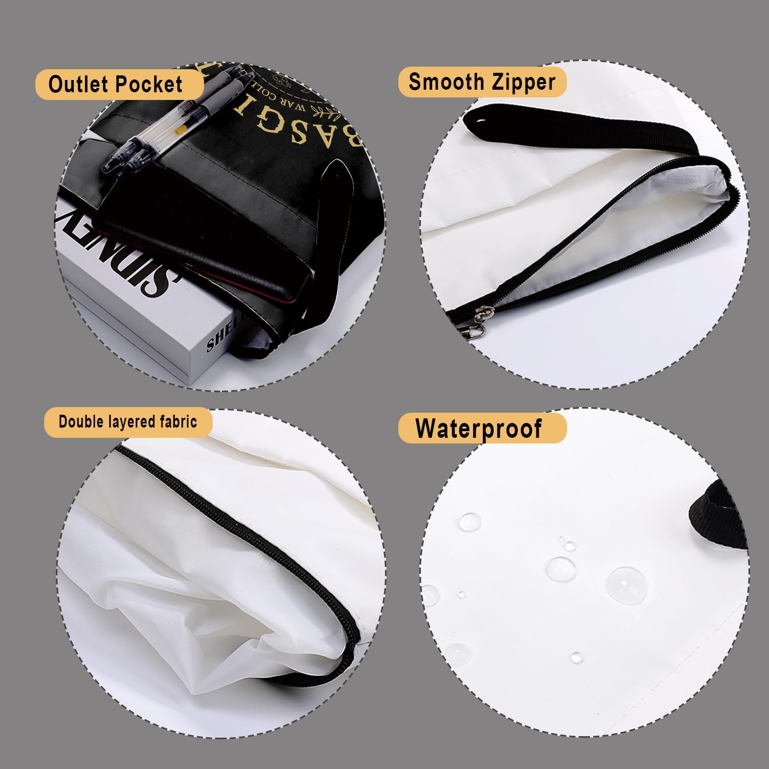 Book Cover Dragon Ridder Inspired Gift, Dragon Merch Pattern Reusable Book Pouch, BASGIATH WAR COLLEGA Book Sleeve for Book Lovers (Black-Dragon 2, Large) - Image 3