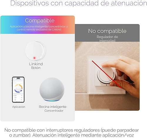 Miniatura 9 de Linkind Matter - Bombilla inteligente WiFi, funciona con Apple Home, Siri, Alexa, Google, SmartThings, RGBTW bombillas que cambian de color,