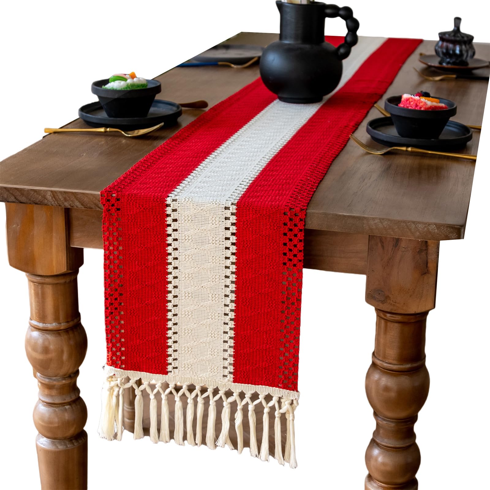 Tsophreniq Multipurpose Holiday Table Cover Waterproof Polyester Fabric Easy Cleaning Christmas Dining Decoration Christmas Table Runner