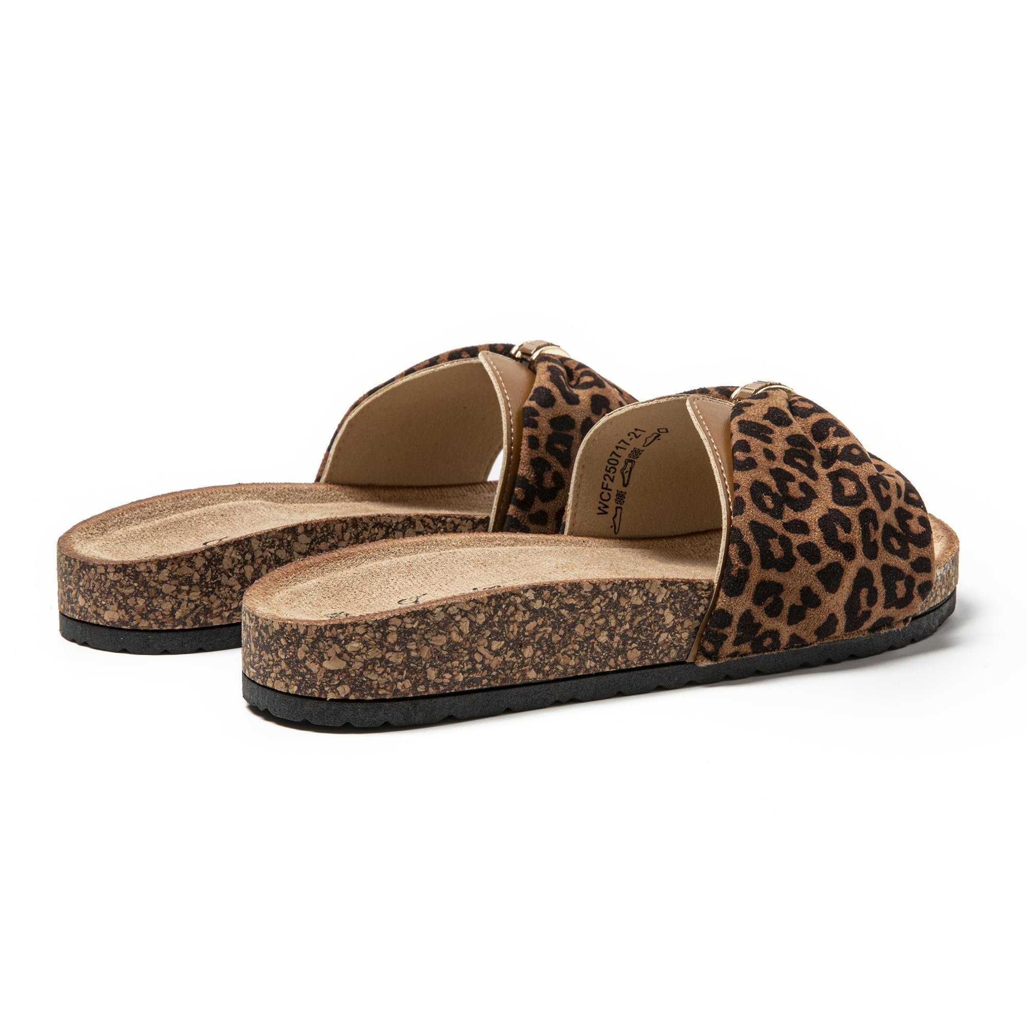 JOMIX Pantoletten Damen Sommer Kork Clogs Fliege Strandsandalen Sommerschuhe Bequeme Strand Sandalen