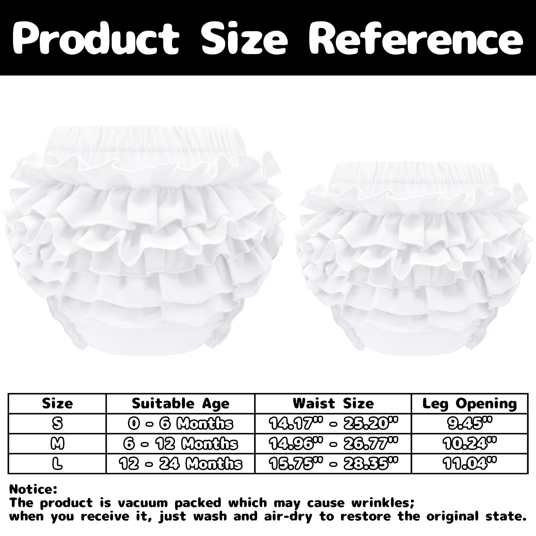 Olreco Cubrepañales para niñas con volantes para niñas pequeñas, cubrepañales, pantalones cortos para bebé, ropa interior infantil