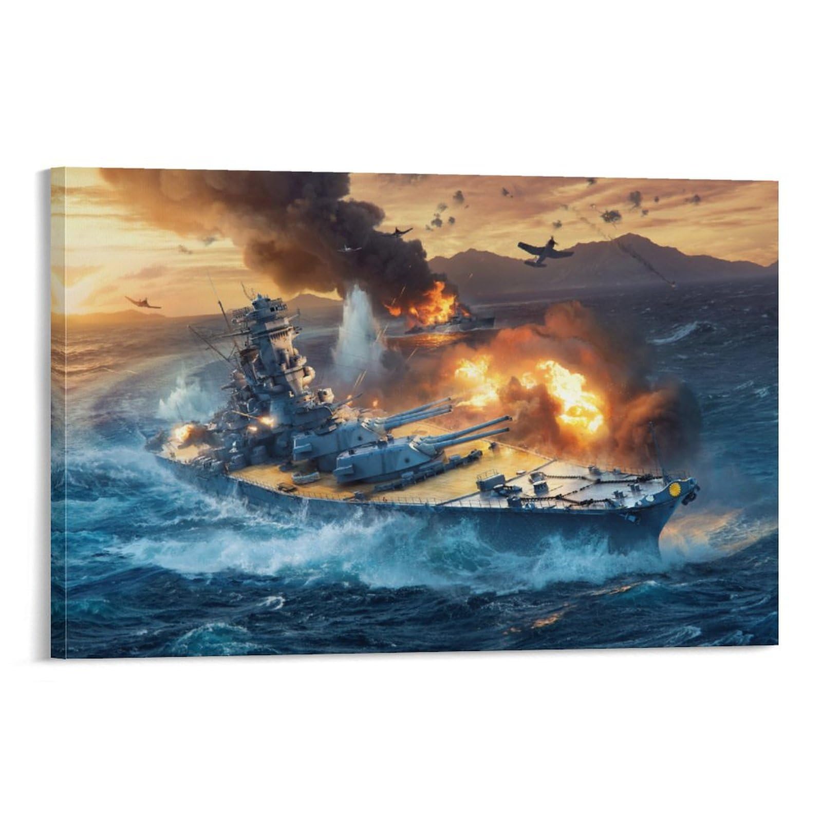 Battleship Yamato アート 戦艦大和　CGポスター　木製パネル Battleship Yamato アート 戦艦大和CGポスター木製パネル