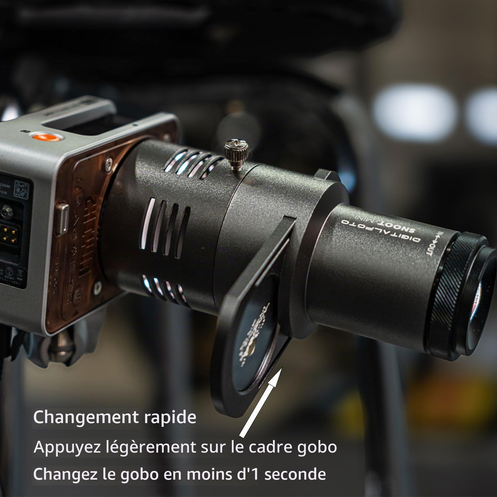 DF DIGITALFOTO Mini Snoot Optique Conique avec Support Zhiyun/Ulanzi - 19 Gobos - Cadre Magnétique - Compatible avec ZHIYUN CINEPEER CX100, Ulanzi L023, COLBOR Wonder W100