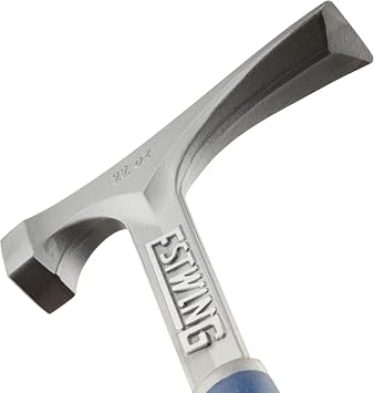 ESTWING Bricklayer's/Mason's Hammer - 22 oz USA Made Masonry Tool with Forged Steel Construction & Shock Reduction Grip - E6-22BLC