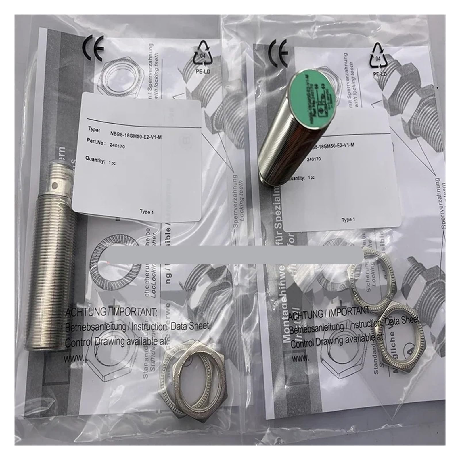 EWHBGSJOP 1pcs Proximity switch sensor NBB8-18GM50-E2-M/E2-V1-M NBB4-12GM50-E2-V1-3G-3D/E2-3G-3D(NBB4-12GM50-E2-3G-3D)