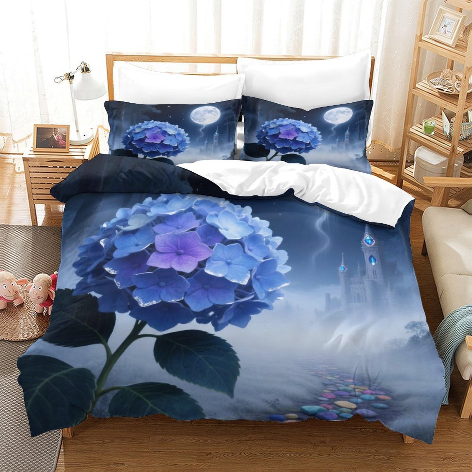 Linge de lit hydrangée imprimée en 3D pour transformer la chambre des adolescents