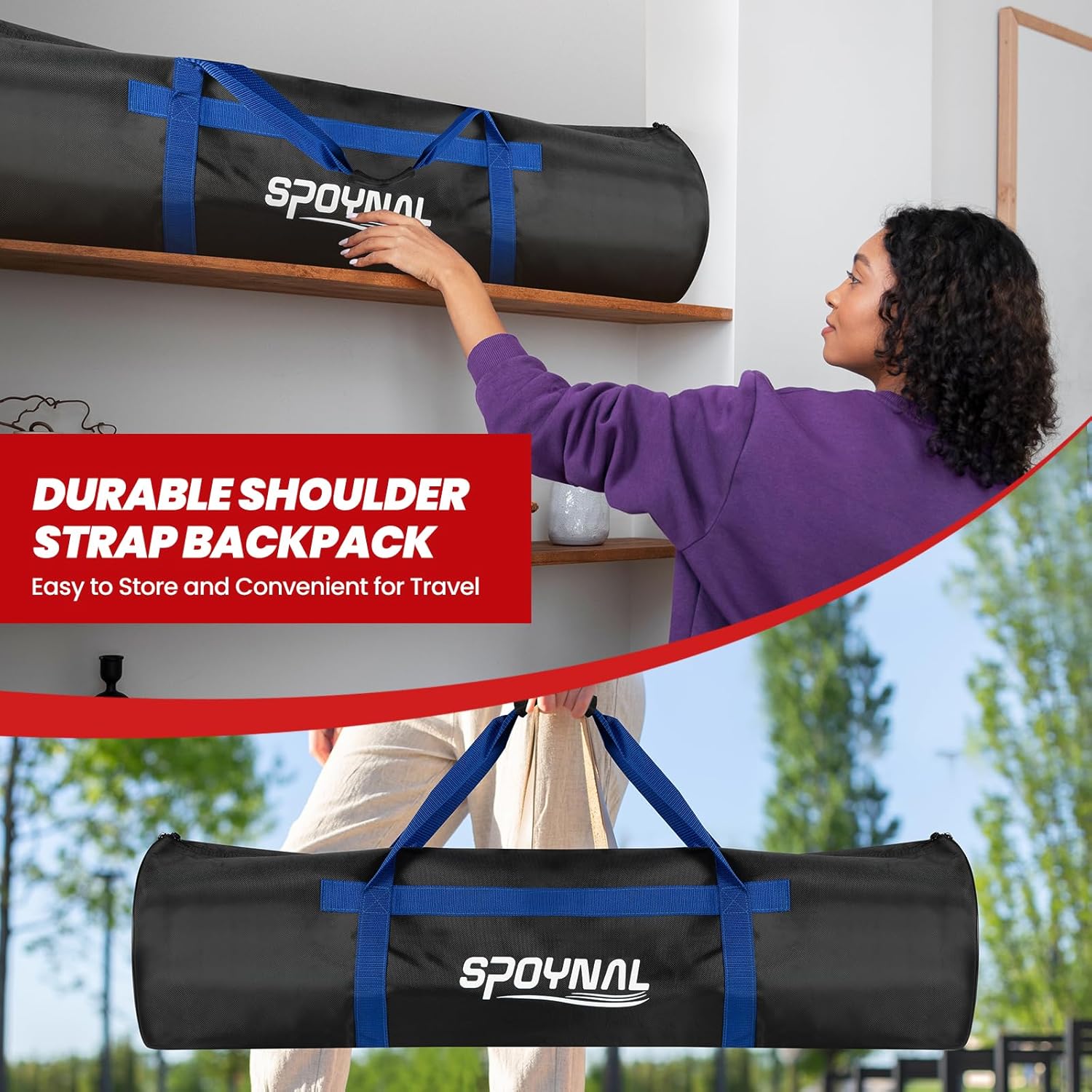 32FT Portable Volleyball Net Set for Backyard - Anti-Sag Winch System with 1.9" Aluminum Poles, Adjustable Beach & Grass Outdoor Training Equipment, with Pro Volleyball, Boundary Lines & Carry Bag