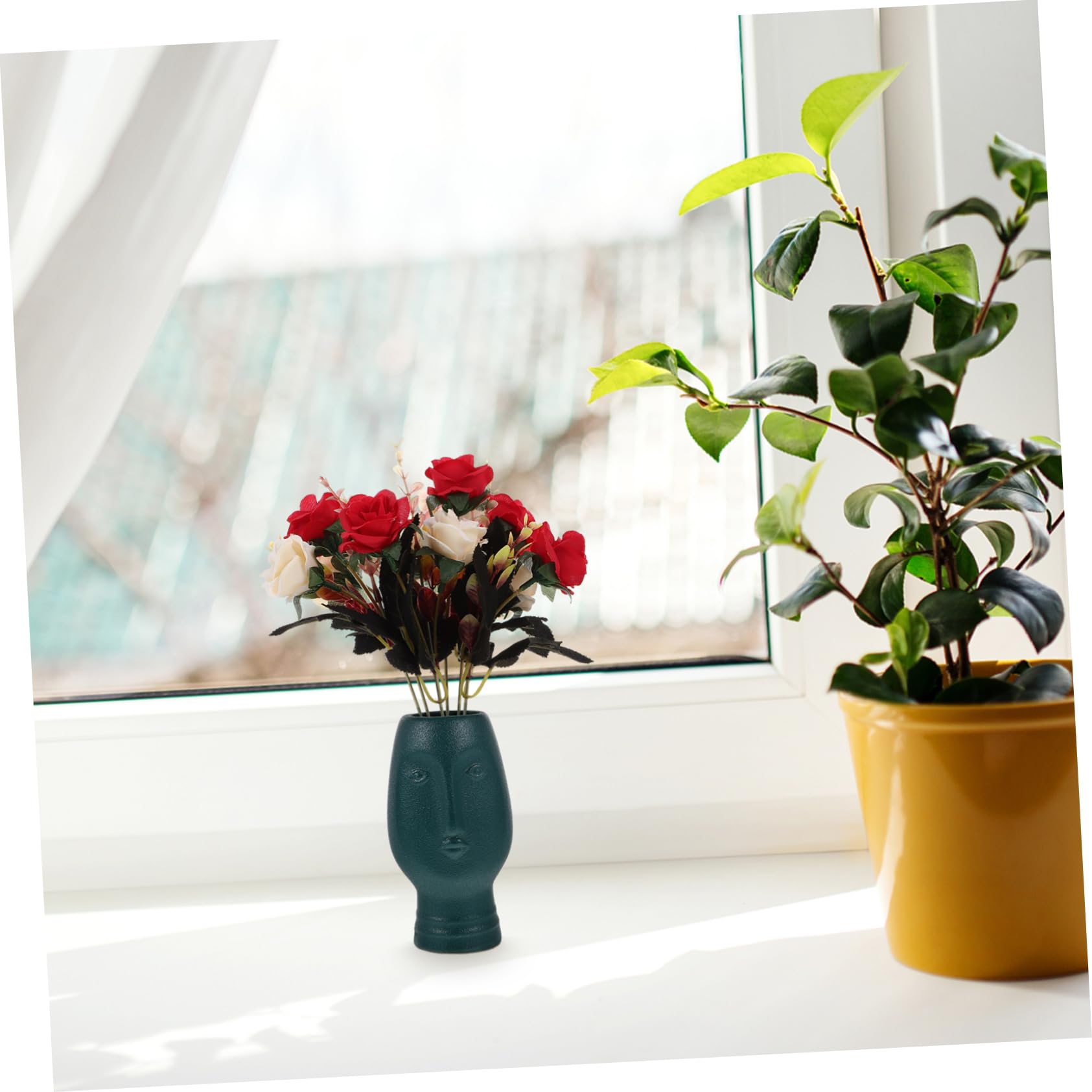 Amazon.co.jp: HOMOCONO 植木鉢 花用の黒い花瓶 植物用の花瓶 陶器の