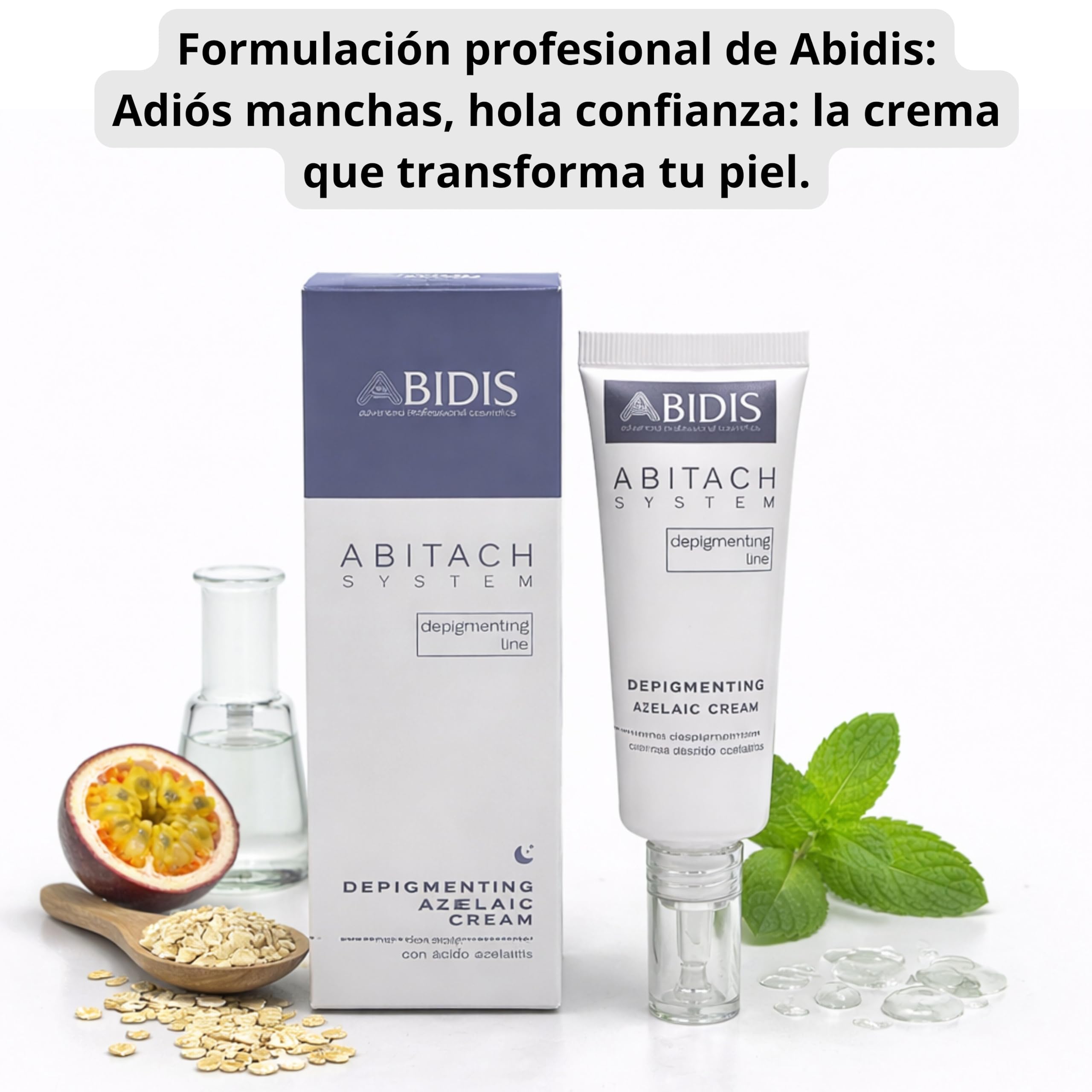 Abitach System Crema Despigmentante Intensiva 40ml | 20% Ácido Azelaico + Bakuchiol + Niacinamida | Tratamiento Nocturno Antimanchas y Antienvejecimiento | Aclara, Unifica e Ilumina | Alta Pote