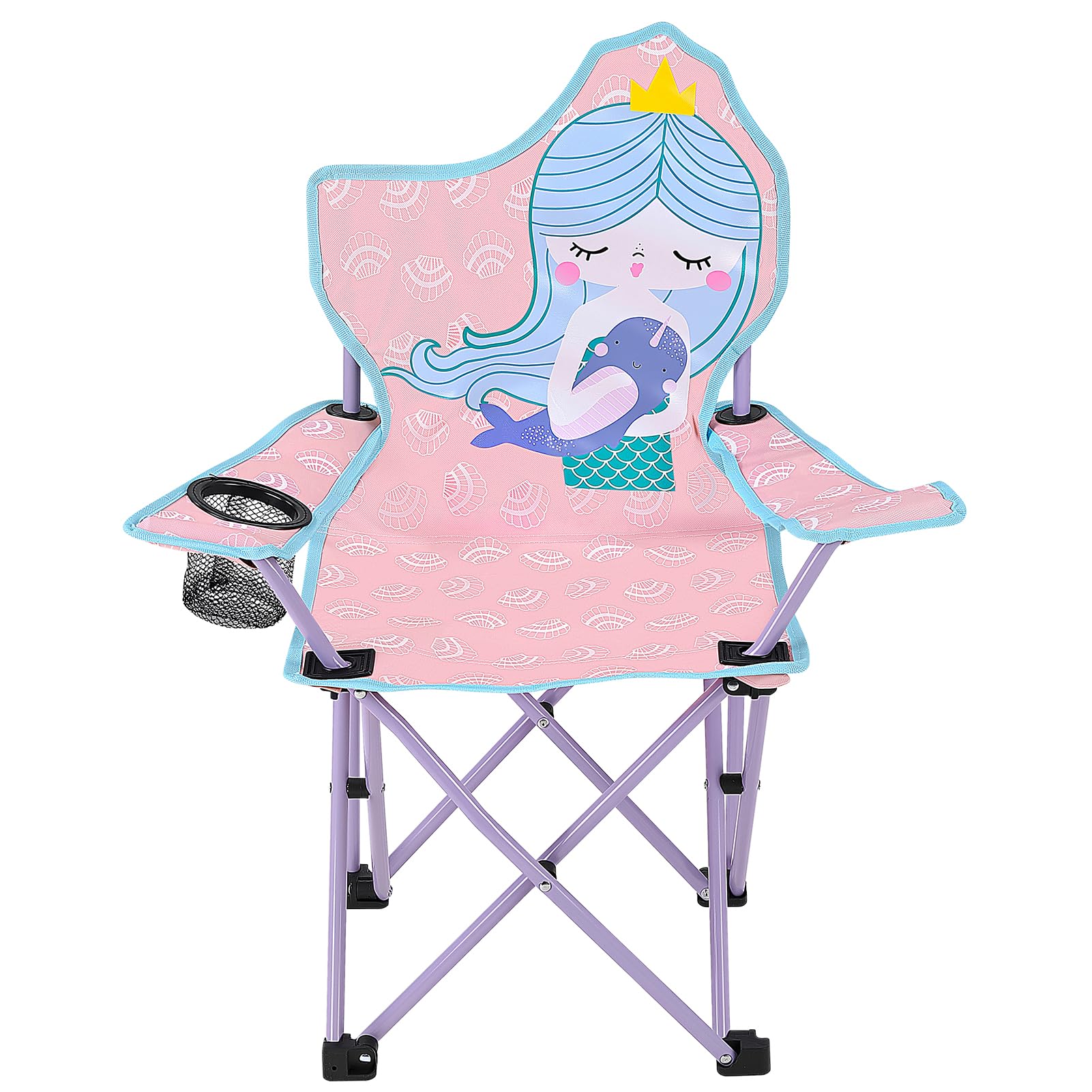Sedie da campeggio pieghevoli con unicorni rosa per adulti, leggere, con borsa per il trasporto, sedia da escursionismo, per prato e campeggio all'aperto
