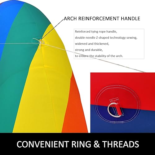 Miniatura 3 de Happybuy Arco inflable del arco iris 26ftx10ft con ventilador 110W para hacer publicidad del jardín de la celebración del partido