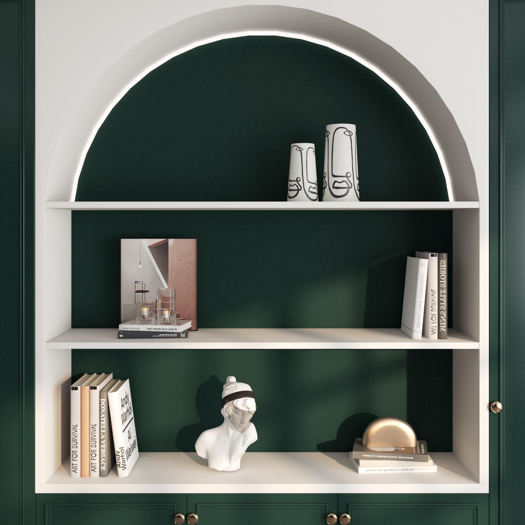 ReWallpaper Peel and Stick Wallpaper Green Sticky Back Plastic Roll Dark Green 40cm×7m Bedroom Wallpaper for Adults Teenagers Green Vinyl Film for Furniture Stickers Shelves Cabinets Desks - Image 4