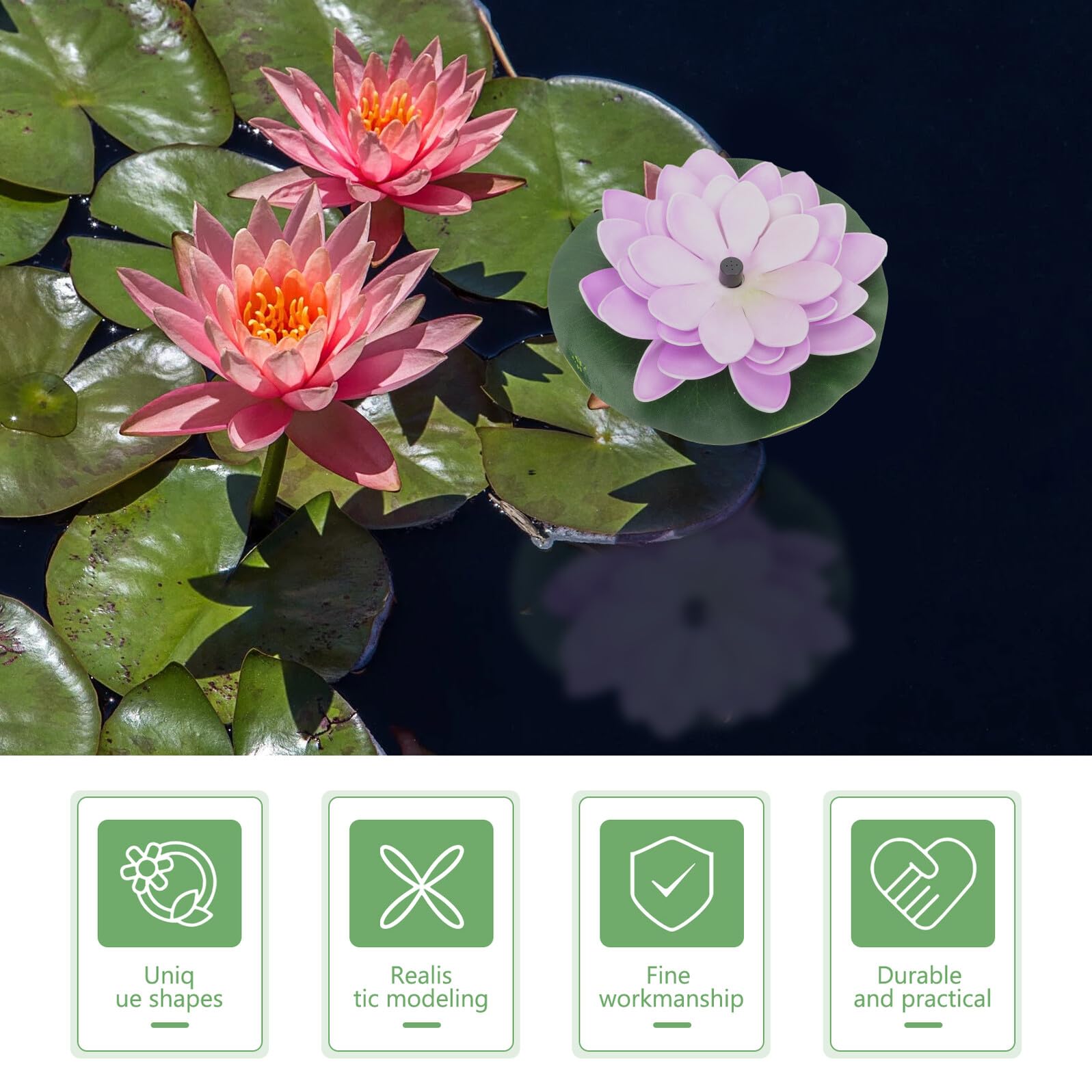 Sosoport 1set Fontana Solare Galleggiante Per Giardino Decorazione Per Laghetti e Spazi Esterni Facile Da Installare Resistente e Risparmiosa Energeticamente