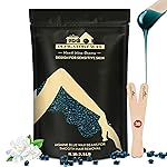 2.5lb Lifestance Hard Blue Brazilian Bikini Wax Kit with 30 Applicators - Pearl Wax Beads for Face, Body, Legs - For Women and Men