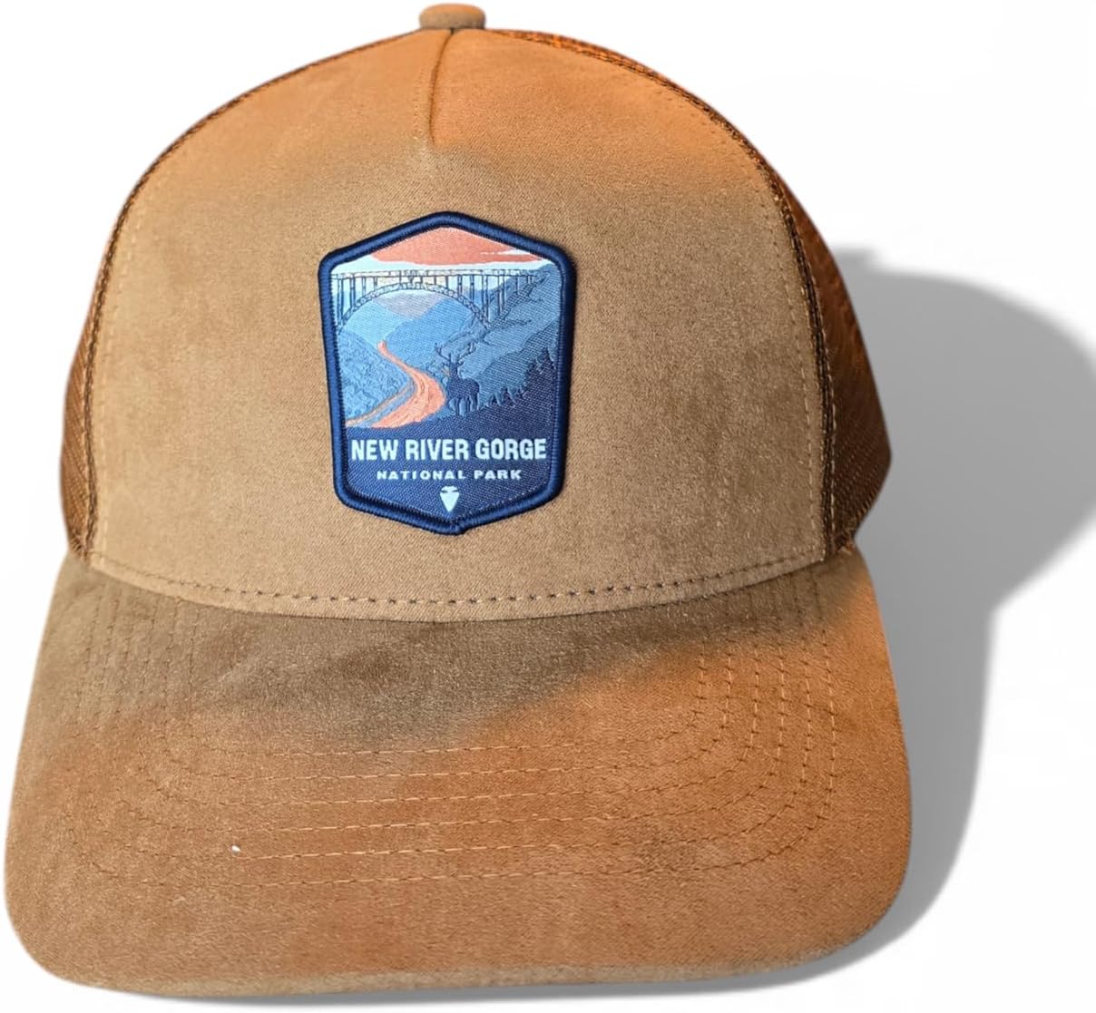 Mesh National Park Cap - Men and Women Baseball Hat 5-Panel Trucker Hat – Suede with Snapback