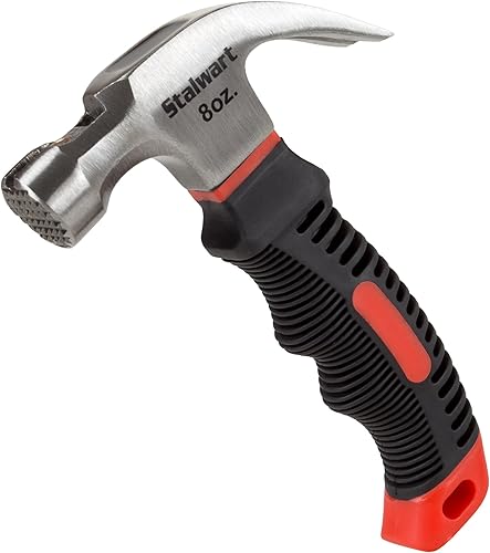 Miniatura 1 de Claw Hammer - Mini mazo de fibra de vidrio de 8 onzas con mango de agarre cómodo, herramienta duradera para reparación del hogar, bricolaje,