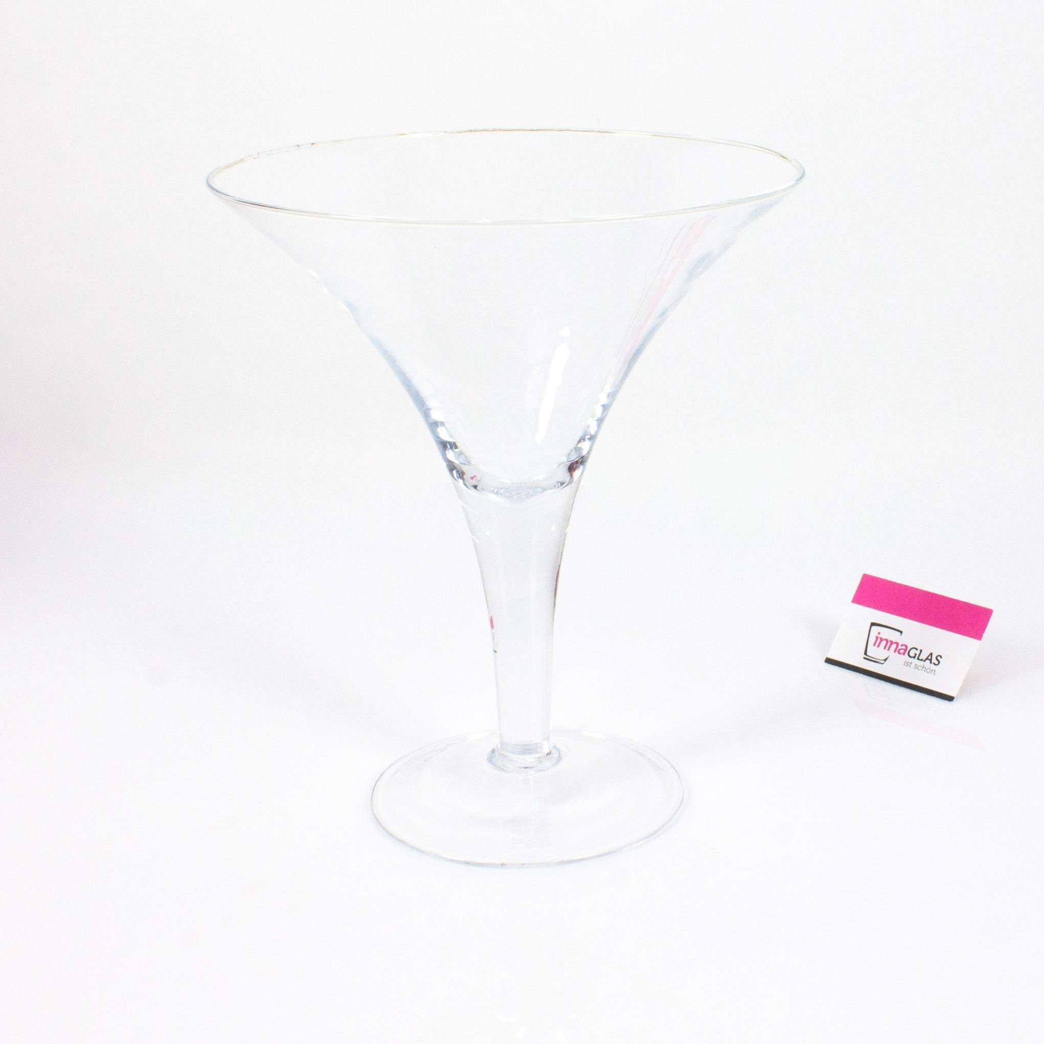 INNA-Glas Bicchiere da Cocktail/Martini XL Sacha, Trasparente, 30cm, Ø 25cm - Vaso Decorativo/Bicchiere di Vetro