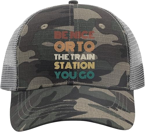 devor Baseball Cap be Nice or to The Train Station You go Baseball Caps for Women Funny Caps Adjustable