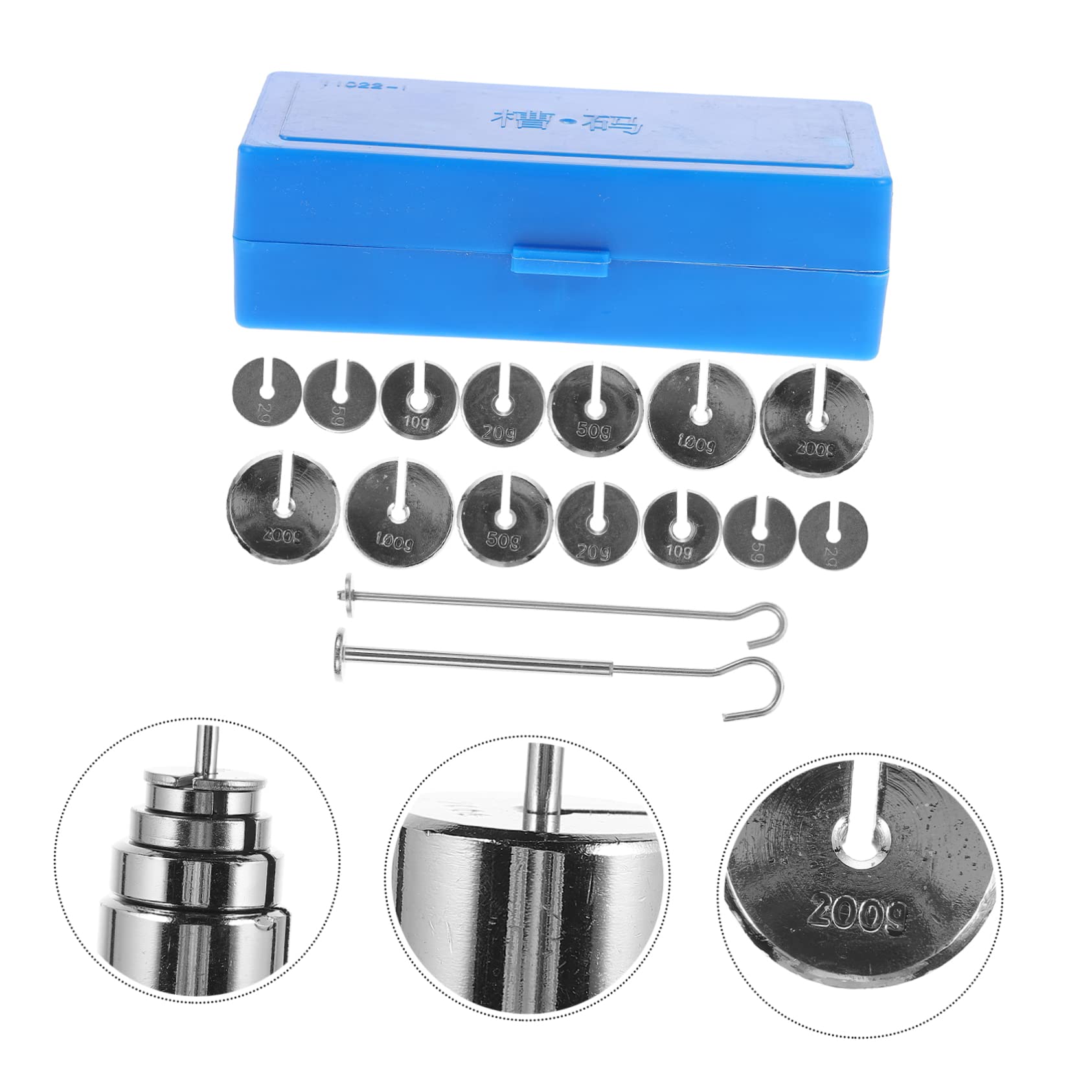 ULTECHNOVO 4ensembles Poids Métalliques Fendus Avec Pour Expériences De Physique De Poids Slottés Pour Laboratoire Précision Et Facilité Utilisation