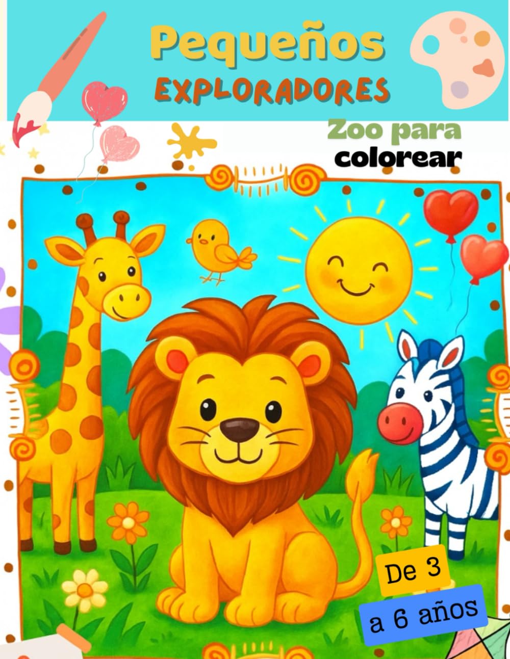 Pequeños exploradores: Zoo para colorear