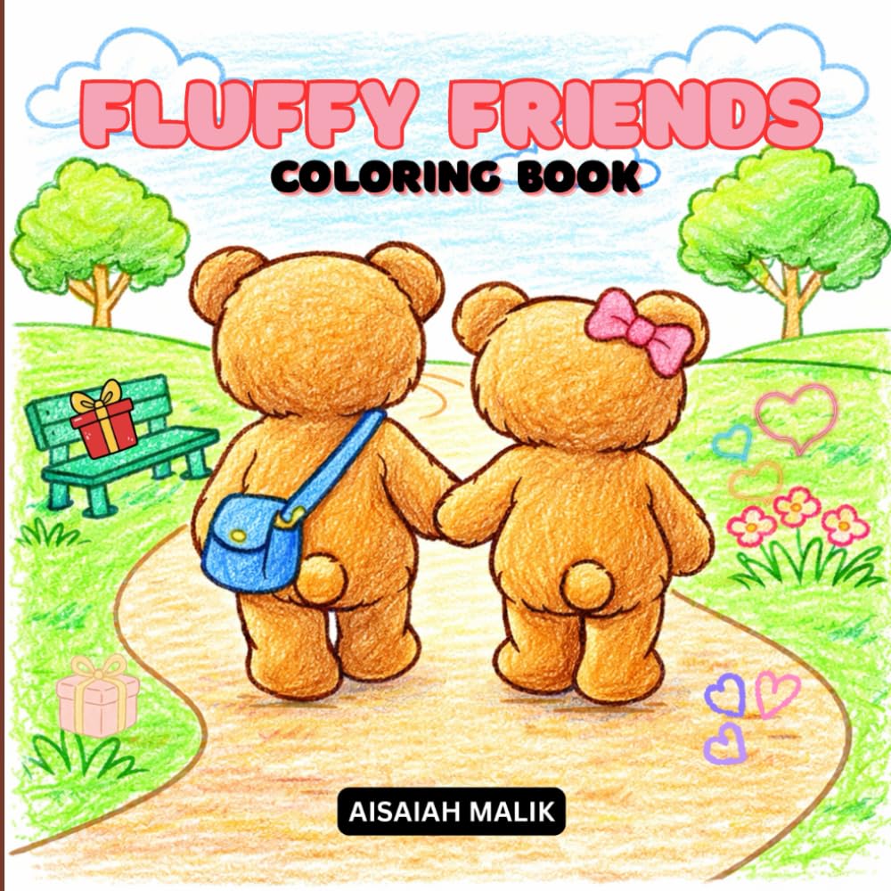 Fluffy Friends: Coloring Book For Everyone, Featuring Cute Bears In Cozy Moments and Daily Adventures Of Love.