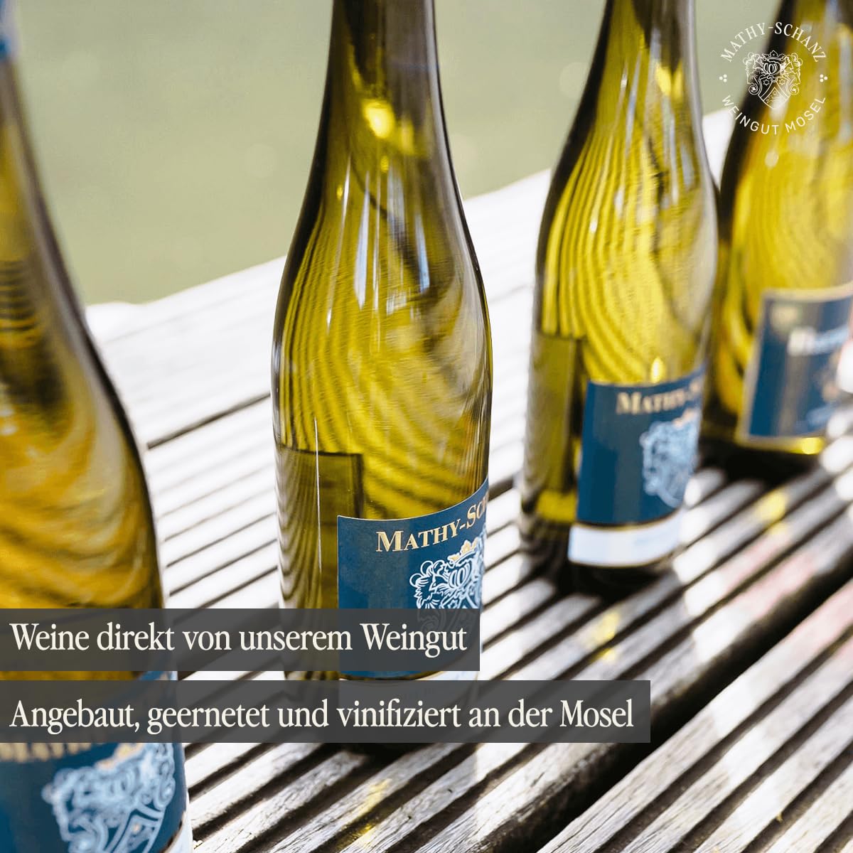 Weingut Mathy-Schanz | Weißwein Halbtrocken - Riesling Probierpaket | Wein von der Mosel | (6 x 0,75l)