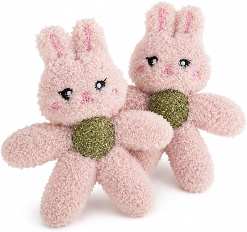 Brinquedo para Gatos com Catnip e Superfície Texturizada Gavpepy AMTOY001 – Coelho e Coelho